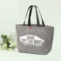 Große Weihnachts-Einkaufstasche aus grauem Filzstoff