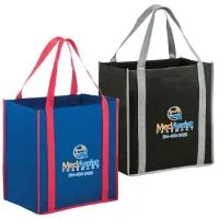 Zweifarbige wiederverwendbare Vlies-Einkaufstasche mit individuellem Druck